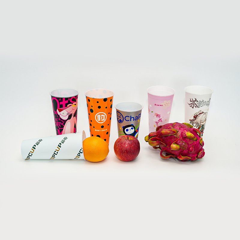 Disposable PET plastic drink cup